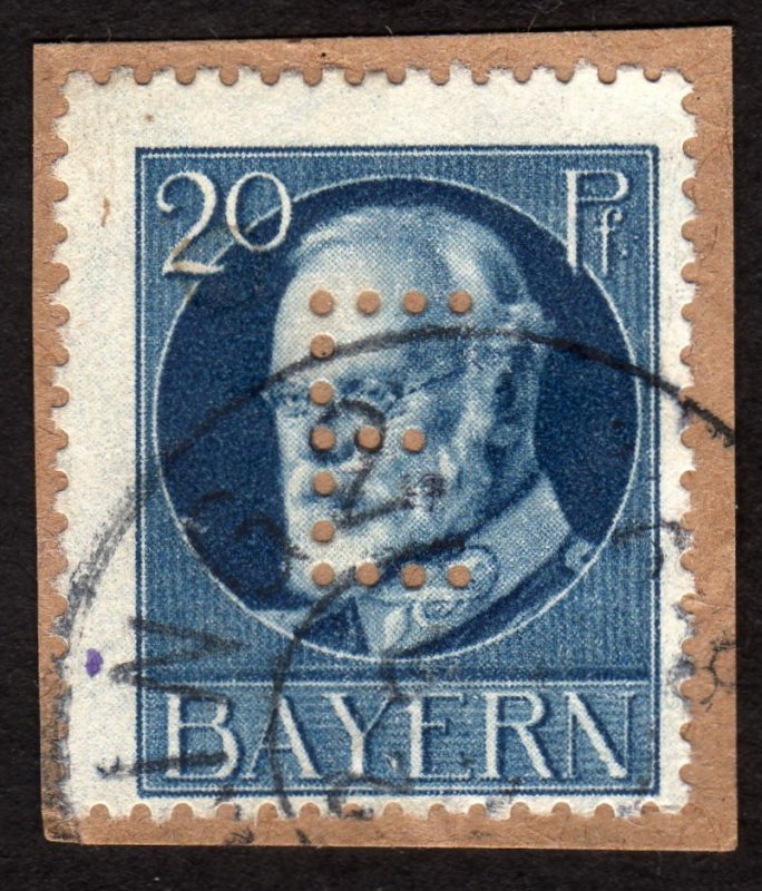 1914, Germany Bavaria 20pfg, Used, Mi D15