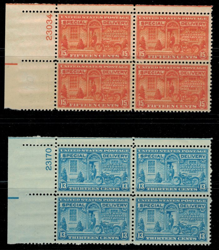 U.S. #E16-7* NH  Plate Blocks  CV $5.25