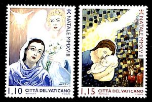 Vatican 2018, Christmas 2v, MNH