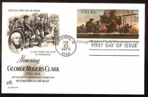 FIRST DAY COVER #UX78 George Rogers Clark 10c Post Card ARTCRAFT U/A FDC 1979