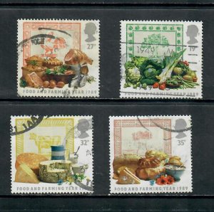 G.B 1989 COMMEMORATIVES  SET FOOD AND FARMING USED  h 270121