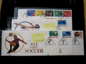 US - 1992 OLYMPIC COVERS - CAT VAL $22.00+