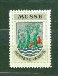 Denmark. Poster Stamp 1940/42. Mnh. District: Musse Coats Of Arms. Rabit,Trees.