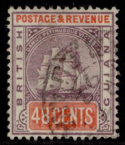 BRITISH GUIANA QV SG202, 48c dull purple & orange-red, FINE USED. Cat £14.