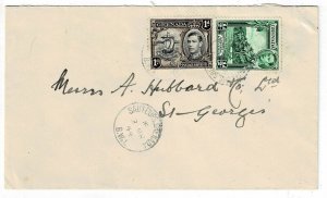 Grenada 1944 Sauteurs cancel on local cover to St. George