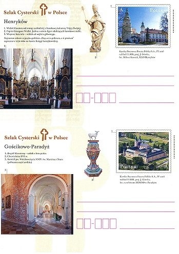 Poland 2016 Postal Stationary Postcard Stamp MNH Cistersians Monastery