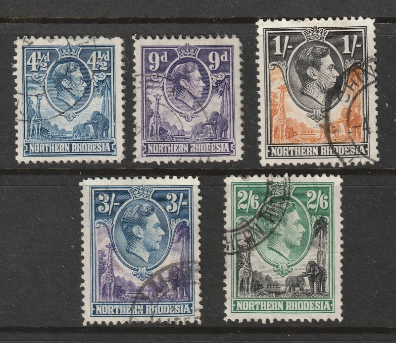 Northern Rhodesia x 5 used KHVI