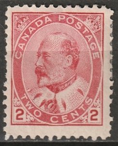 Canada 1903 Sc 90 MH* type II damaged left perfs