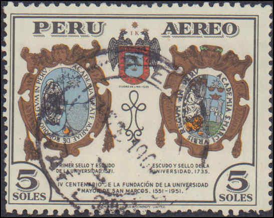 1951 Peru #C109-C114, Complete Set(6), Used