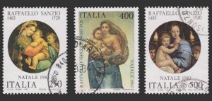 ITALY STAMP YEAR 1983 SCOTT # 1570 - 1572. USED