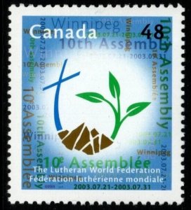 CANADA SG2218 2003 TENTH LUTHERAN WORLD FEDERATION ASSEMBLY MNH