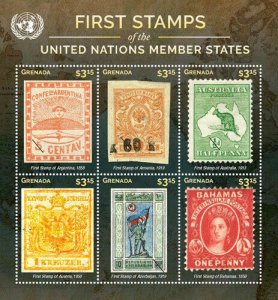 Grenada - 2015 - First Stamps U.N. Members - Sheet Of 6 - MNH