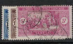 French Senegal SC 117-8, 121 VFU (8fui)