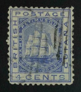 MOMEN: BRITISH GUIANA SG #135 P12.5 1877 CROWN CC USED £200 LOT #63219