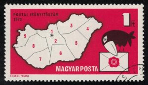 Hungary Bird Introduction of Postal Codes 1973 Canc SG#2766