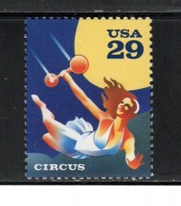 2752 * TRAPEZE ARTIST ~ CIRCUS *  U.S. Postage Stamps Block  MNH