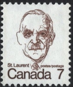 SC#592 7¢ Louis St. Laurent (1973) MLH