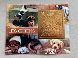 Fauna, Dogs 2023 year 5 blocks Foil. Bronza.  perforated  NEW