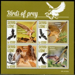 SIERRA LEONE 2019 BIRDS OF PREY  SHEET  MINT NEVER HINGED