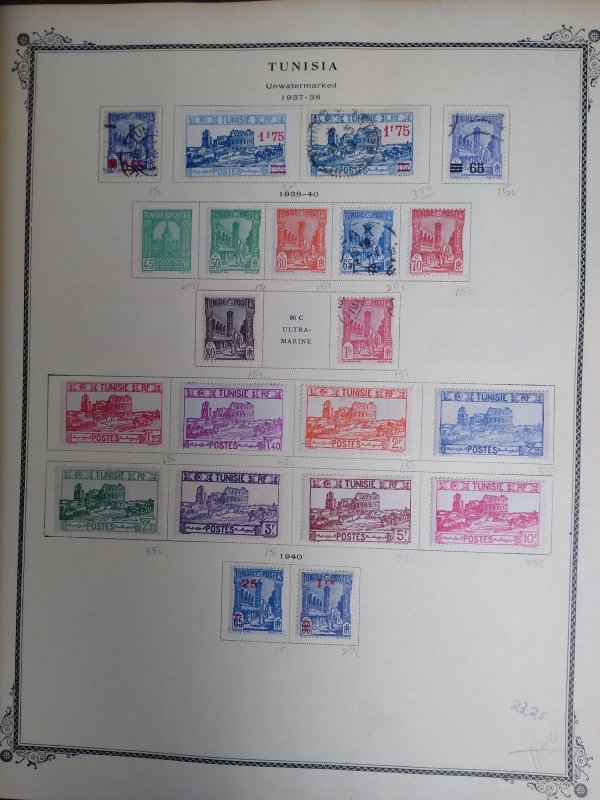 collection on pages Tunisia 1926-60 KF: CV $205
