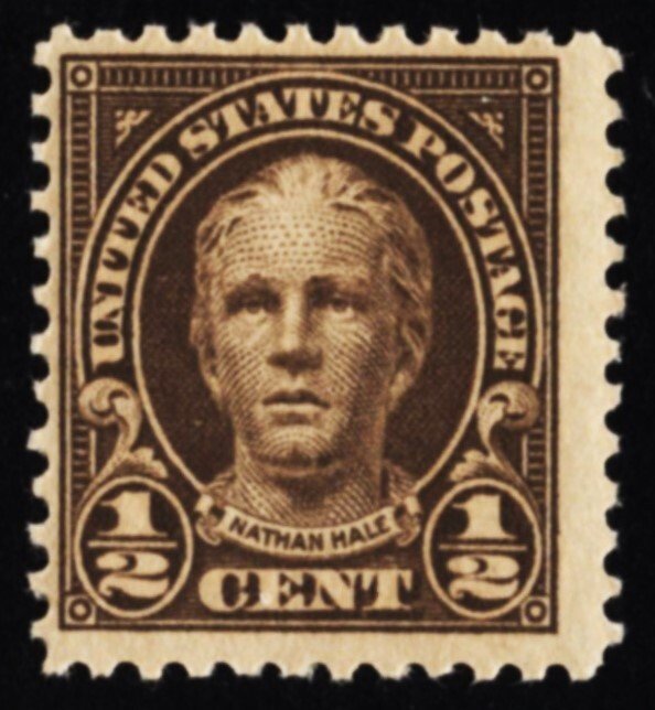 US 551 MNH VF 1/2 Cent Nathan Hale - Olive Brown