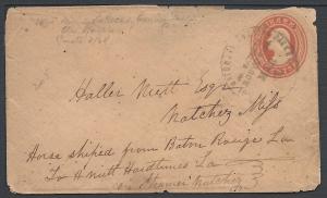 U.S. MAIL SATURDAY EVENING PACKET/Str.NATCHEZ ca. 1860, S...