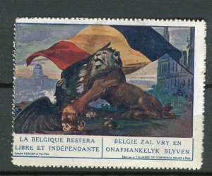 BELGIUM; Early 1900s Libre Independante Propaganda issue fine Special Stamp