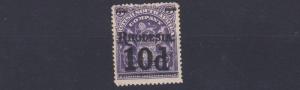 RHODESIA  1909 - 11  SG 117     10D   ON  3/-       MH   