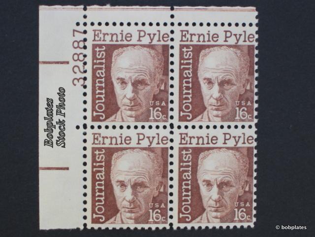 BOBPLATES #1398 Pyle Upper Left  Plate Block 32888 F-VF NH SCV=$2.5