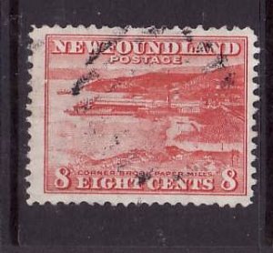 Newfoundland- Sc#259-used 8c Paper Mill-id3-1941-44-