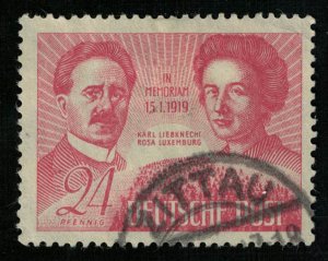 Karl Liebxnecht and Rosa Luxemburg, 24 Pf (3555-Т)