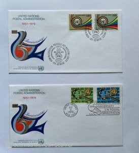 2 UN, UNITED NATIONS , FDC	UNITED NATIONS POSTAL ADMINISTRATION 1951-1976	1976