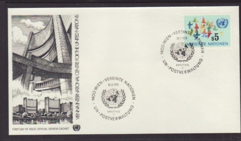 UN Vienna Birds 1979 Geneva U/A FDC BIN