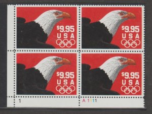 U.S. Scott #2541 Eagle Stamps - $39.80 Face - Mint NH LL Plate Block