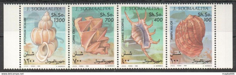 1994 Somalia Seashells Marine Life Fauna #507-510 Michel 11 Euro ** Nw1509