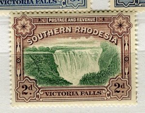 S.RHODESIA; 1932 early GV Victoria Falls issue Mint hinged Shade of 2d. value