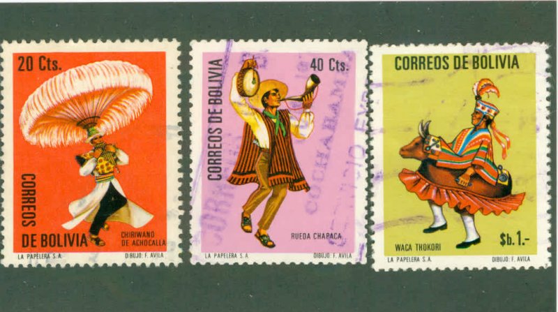 BOLIVIA 540//3 M542 USED BIN $1.00