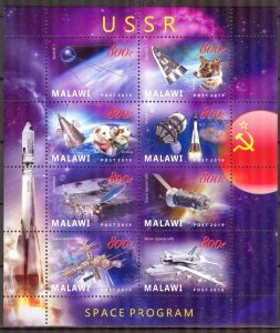Malawi 2019 Soviet Space Program Sheet MNH