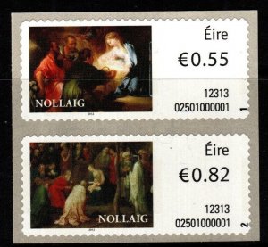 IRELAND SGM37a 2012 CHRISTMAS MACHINE LABLES MNH