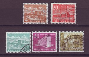 J24909 JLstamps 2 1953-4 germany occupation sets used #9n101-2,9n108-10 building