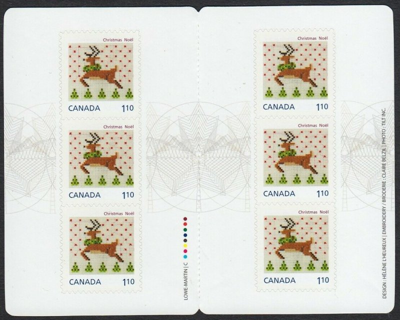 DEER, HORN,CHRISTMAS TREE = Set of 3 Booklets MNH Canada 2013 #2689a-91a