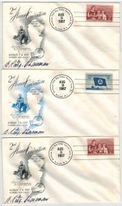 1957 AFDCS 2nd CONVENTION & ABE LINCOLN SET OF 3 SIGNED BERNARD RING CHAIRMAN