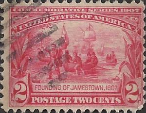 # 329 USED CARMINE FOUNDING OF JAMESTOWN SCV-4.00