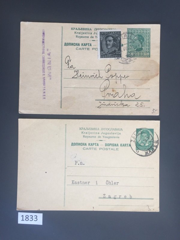 $1 World MNH Stamps (1833), Yugoslavia Kingdom covers, 1930s, see image