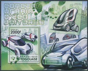 Togo 2011 MNH Cars Stamps Urban Concept Eco Cars Audi 1v S/S