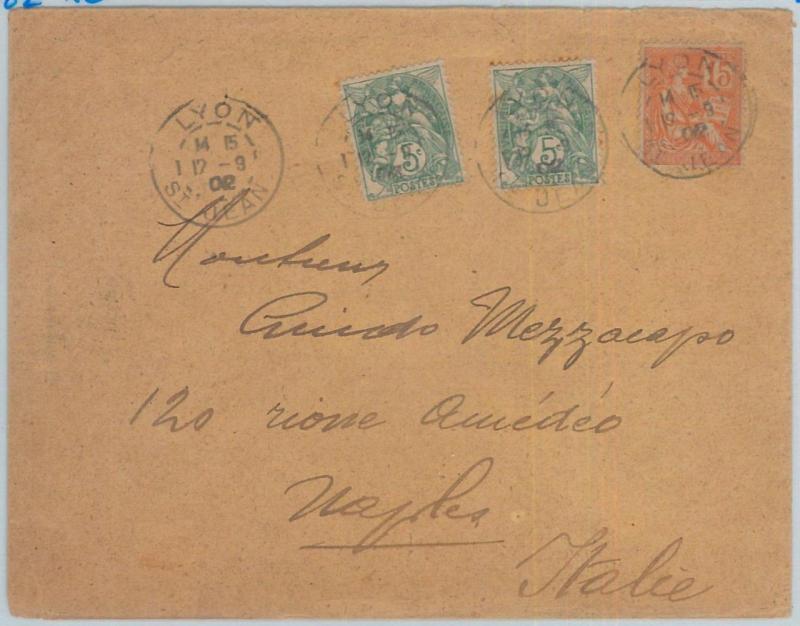 75198 - FRANCE - Postal History -    COVER to ITALY 1902