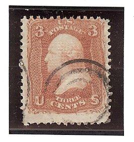 U.S. Used Scott #88 3 Cent Rose