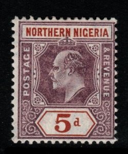 NORTHERN NIGERIA SG24 1905 5d DULL PURPLE & CHESTNUT MTD MINT