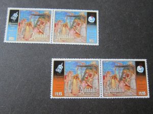 Aitutake 1985 Sc 383a-85a Christmas Religion set MNH