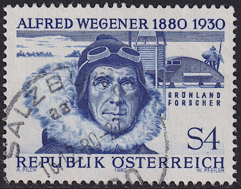 Austria - 1980 - Scott #1168 - used - Scientist Alfred Wegener
